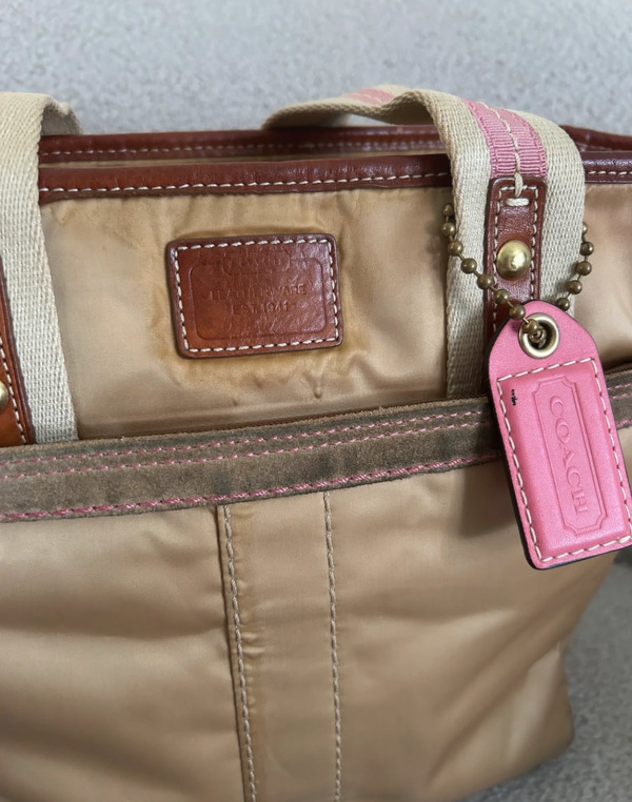 Vintage Coach gold shoulder bag