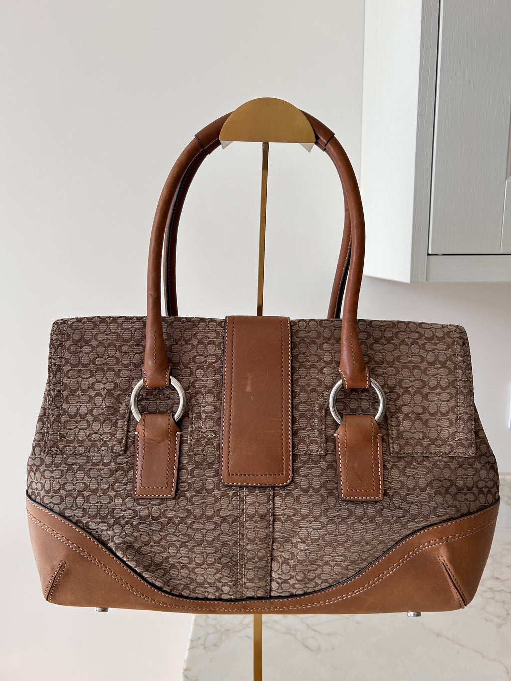 Vintage Coach Soho buckle large shoulder bag