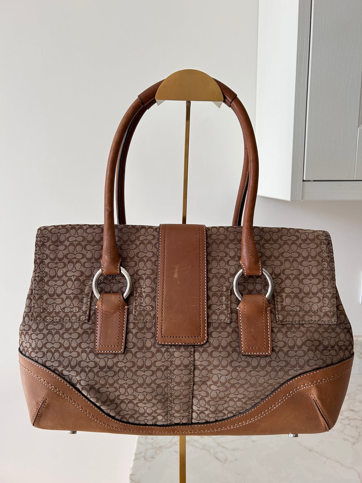 Vintage Coach Soho buckle large shoulder bag
