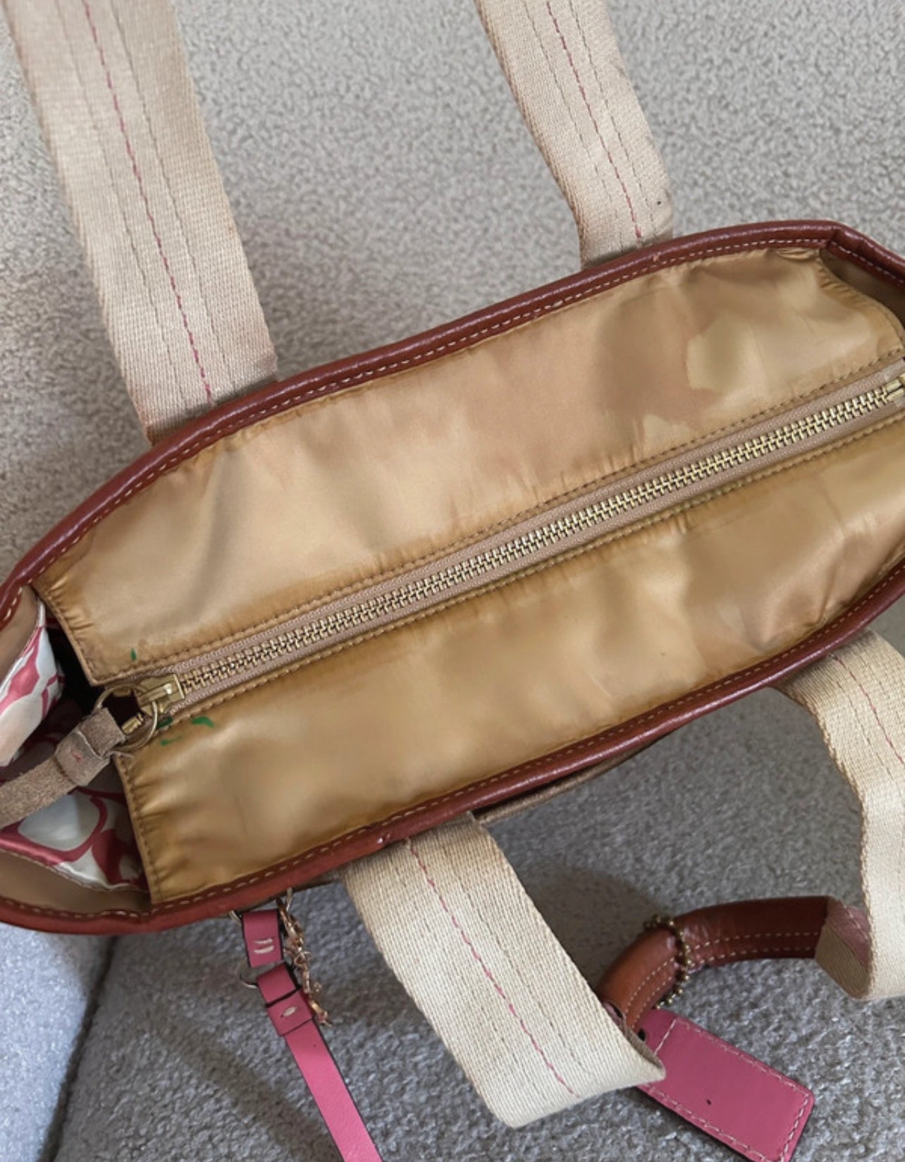Vintage Coach gold shoulder bag