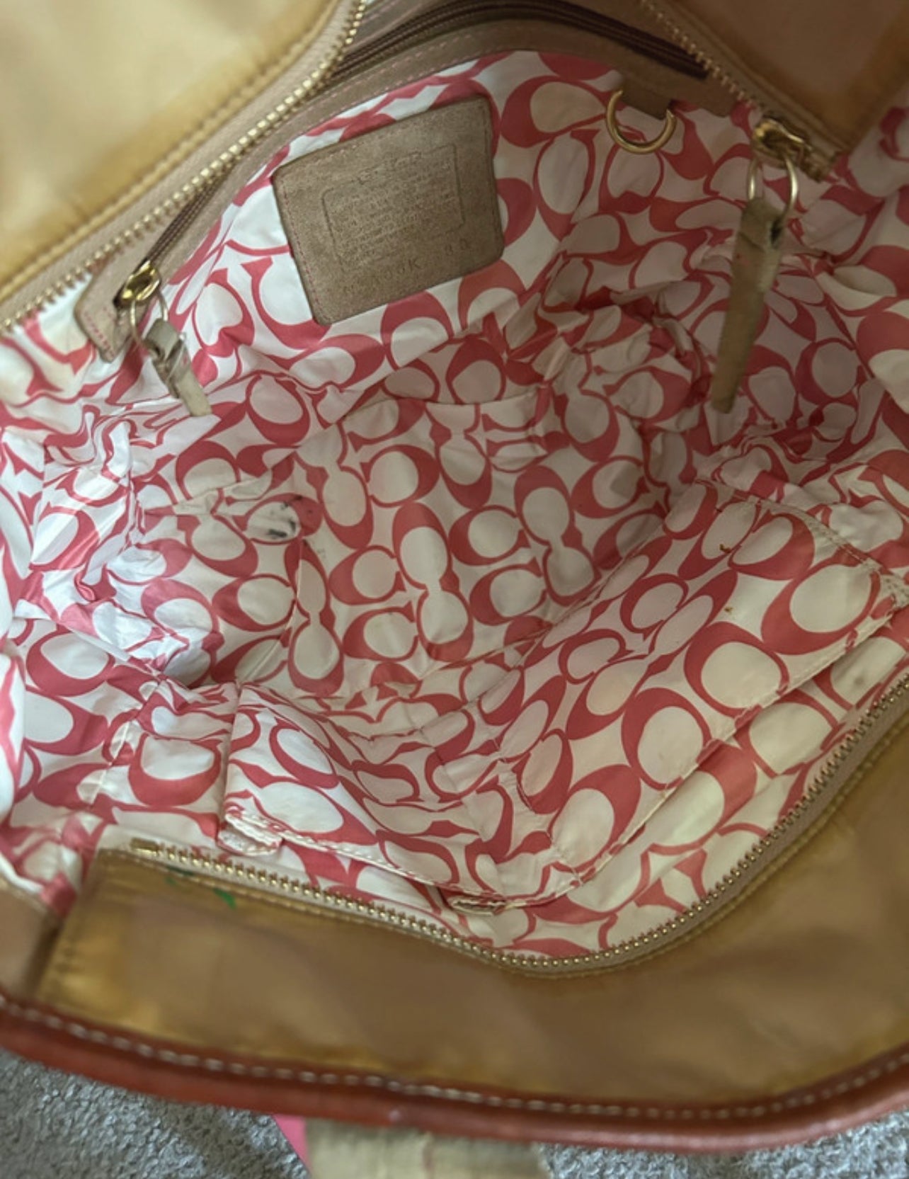 Vintage Coach gold shoulder bag