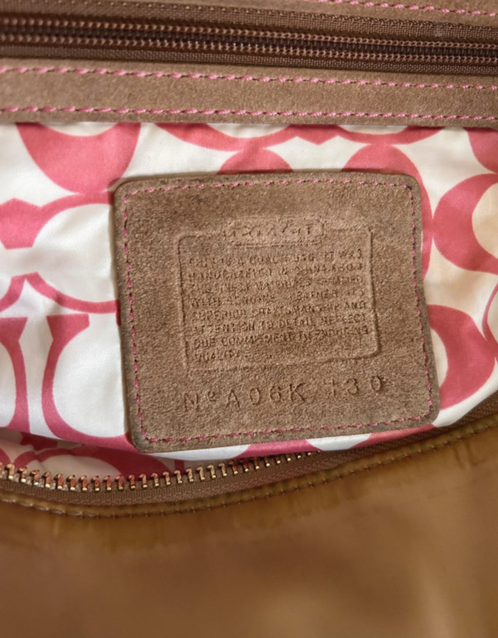 Vintage Coach gold shoulder bag