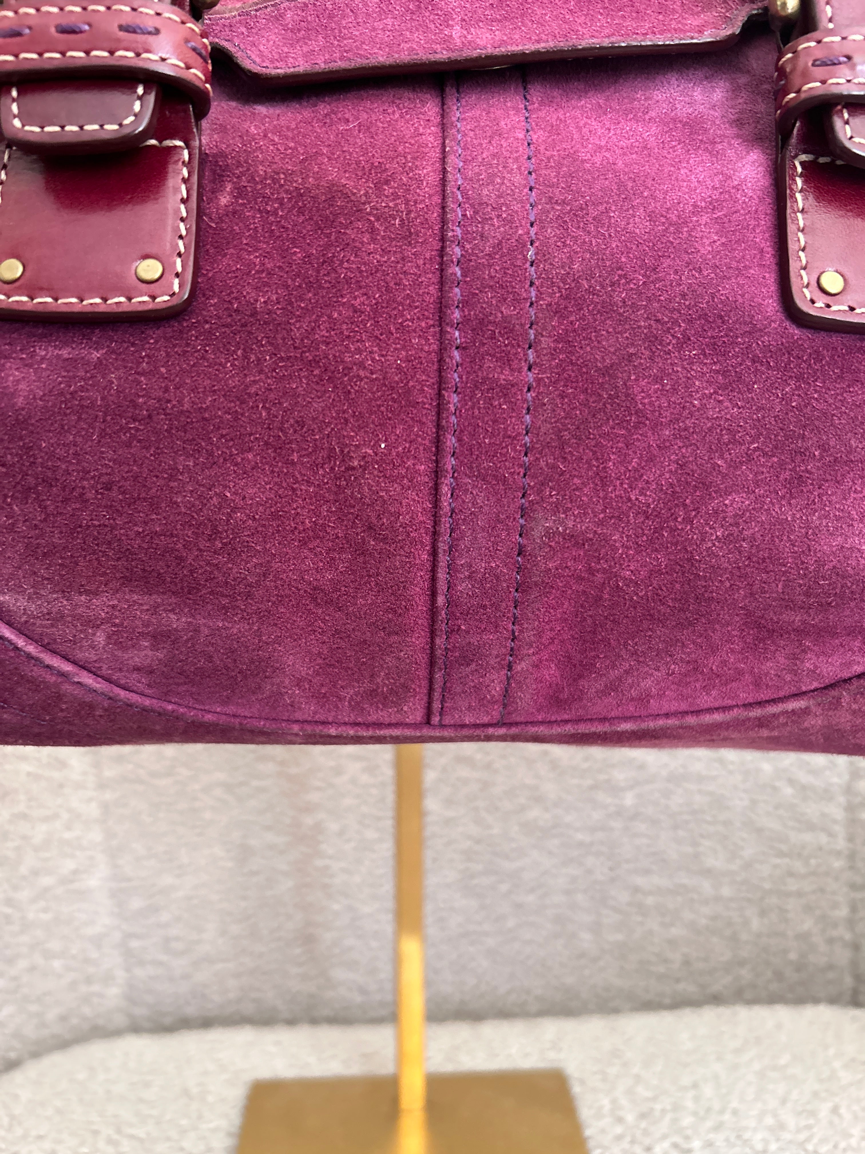 Vintage Coach suede shoulder bag