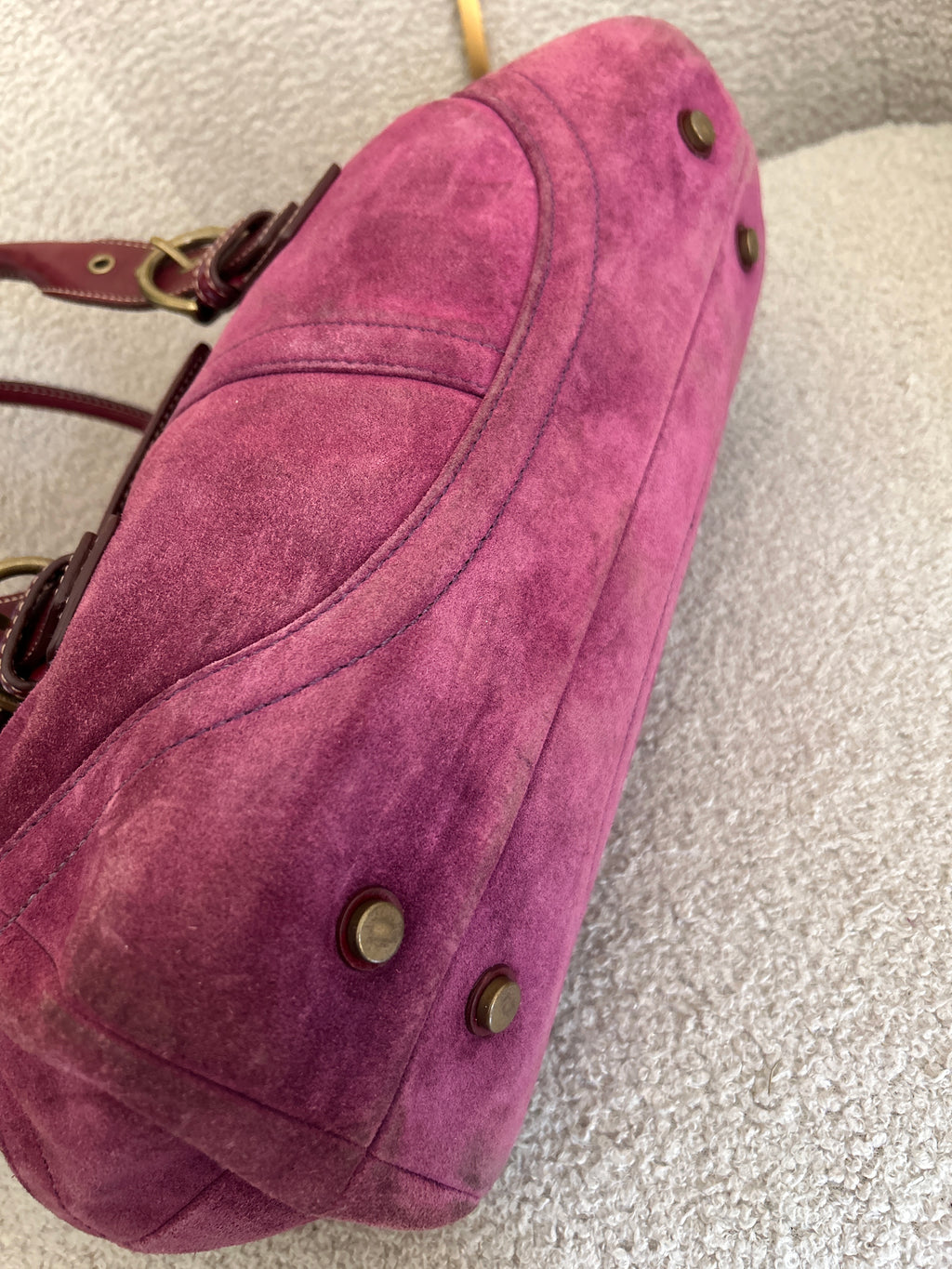 Vintage Coach suede shoulder bag