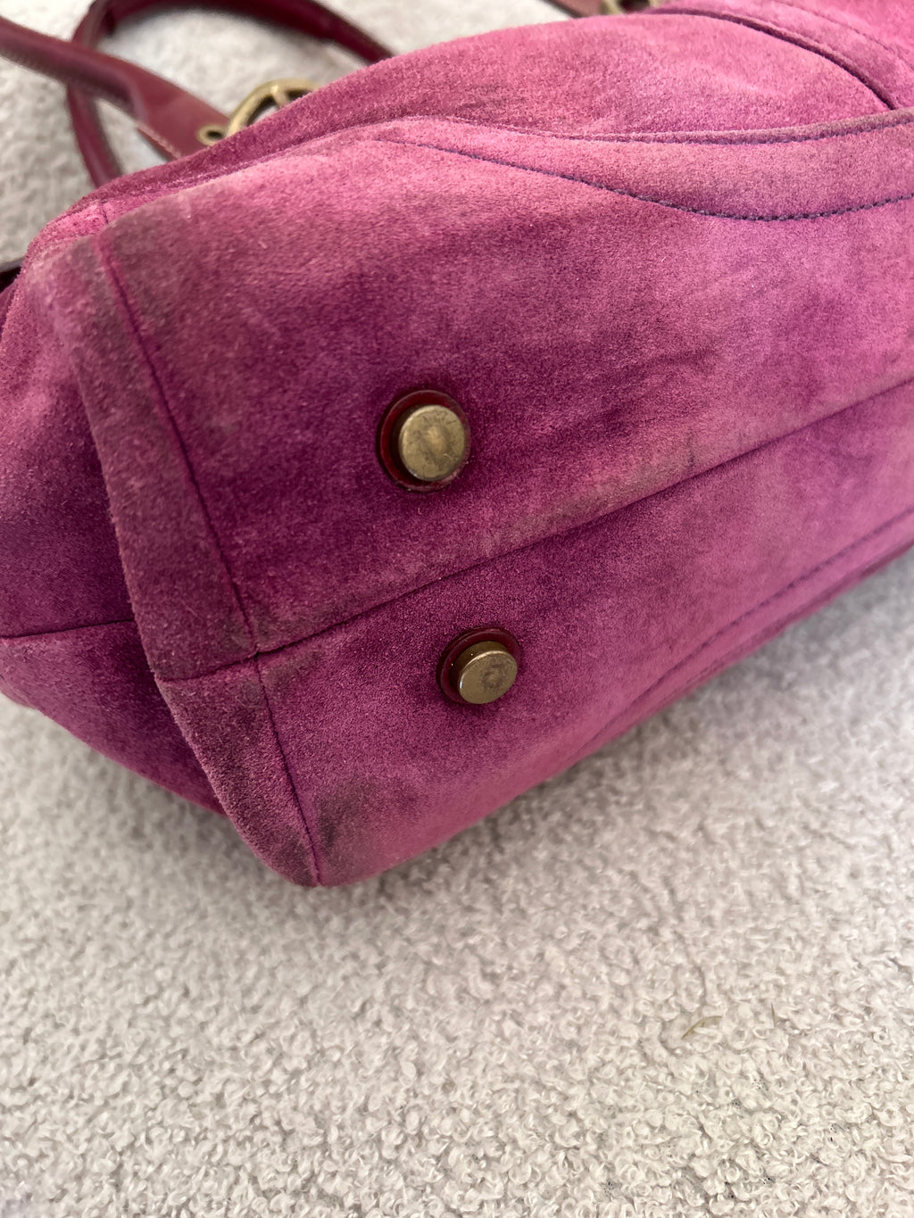 Vintage Coach suede shoulder bag