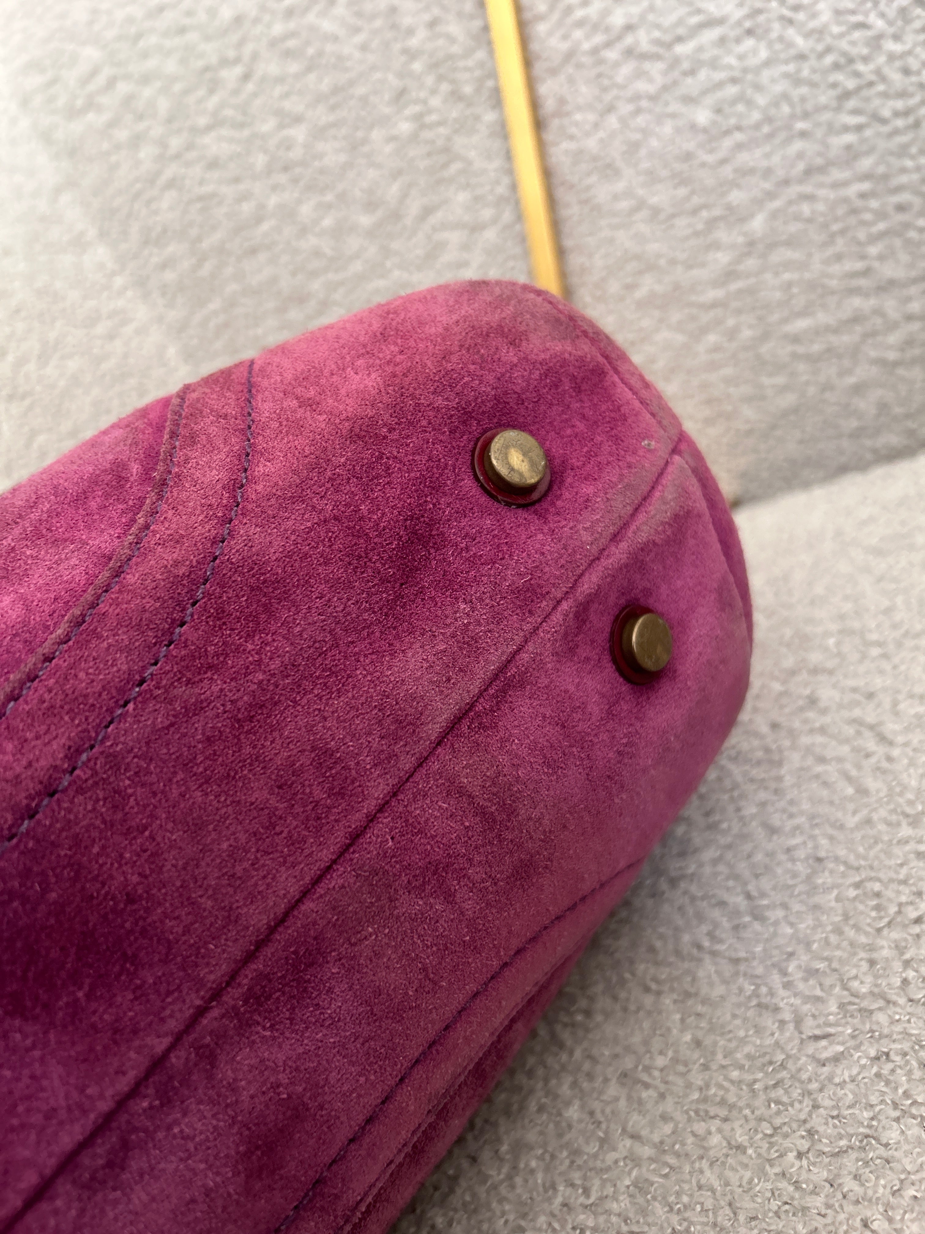 Vintage Coach suede shoulder bag