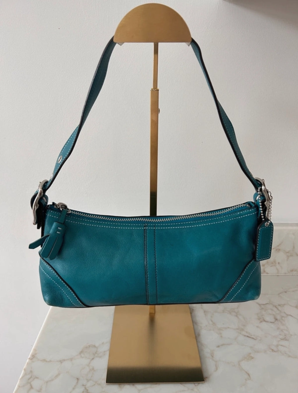 Vintage Coach blue shoulder bag