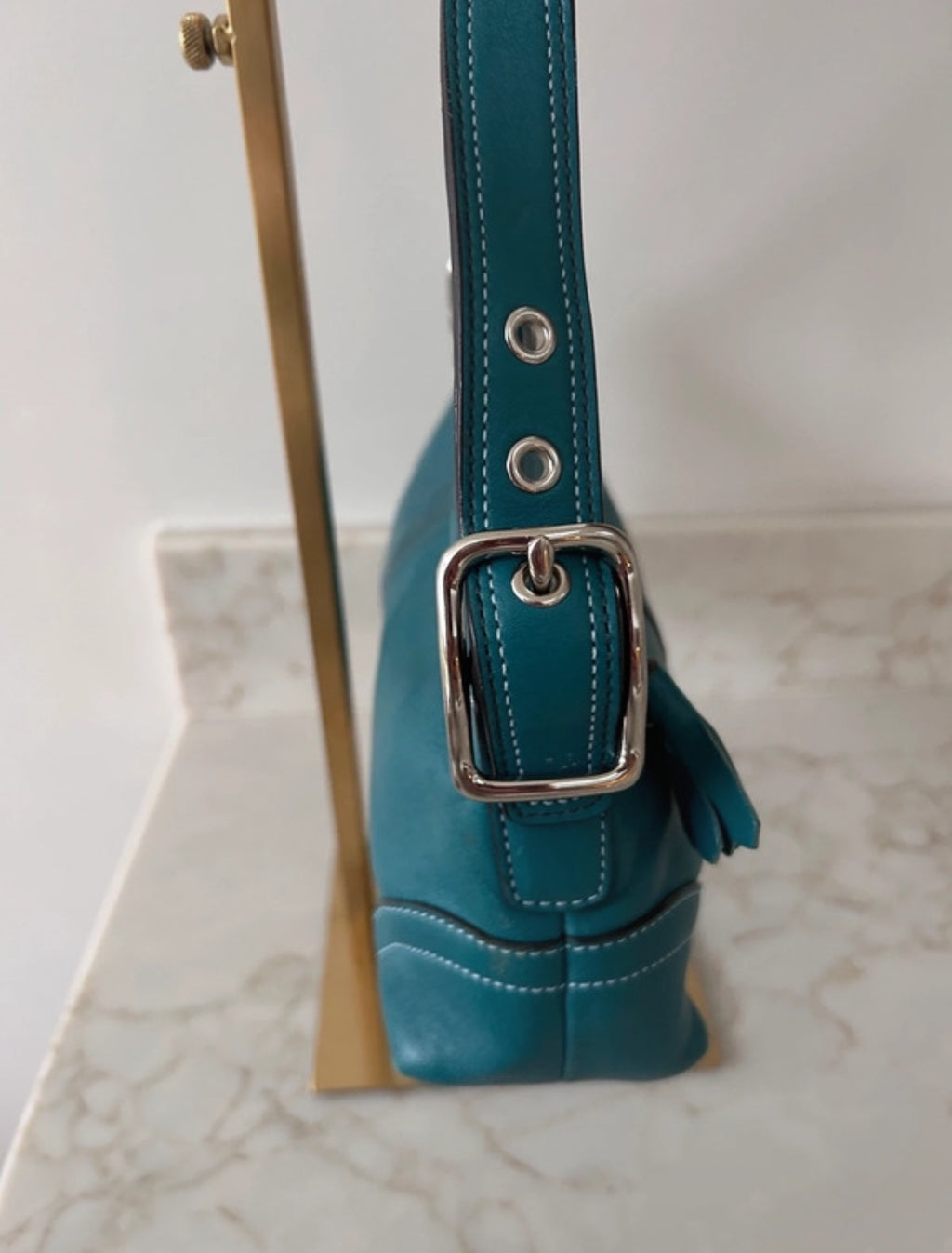 Vintage Coach blue shoulder bag