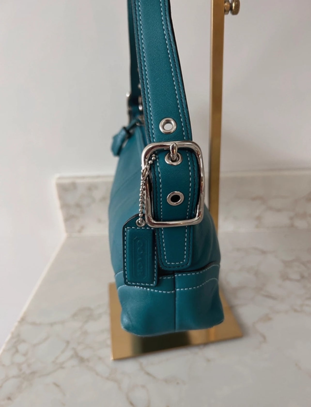 Vintage Coach blue shoulder bag