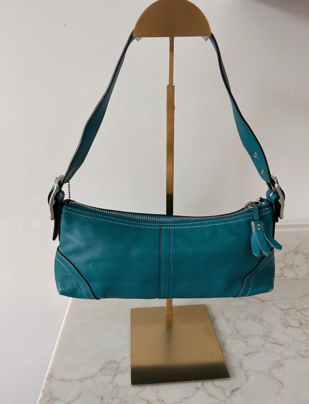 Vintage Coach blue shoulder bag