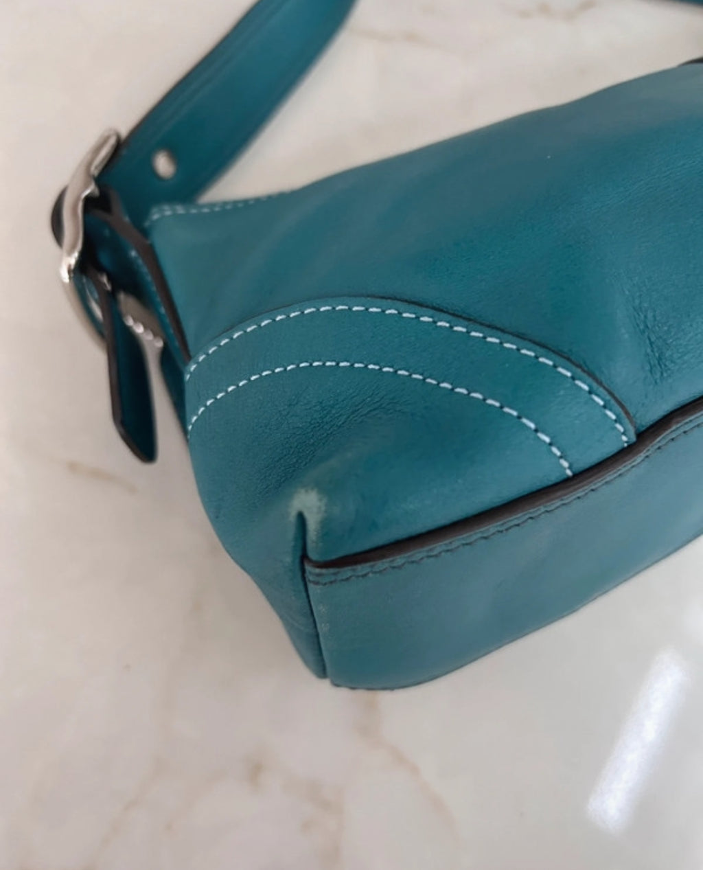 Vintage Coach blue shoulder bag