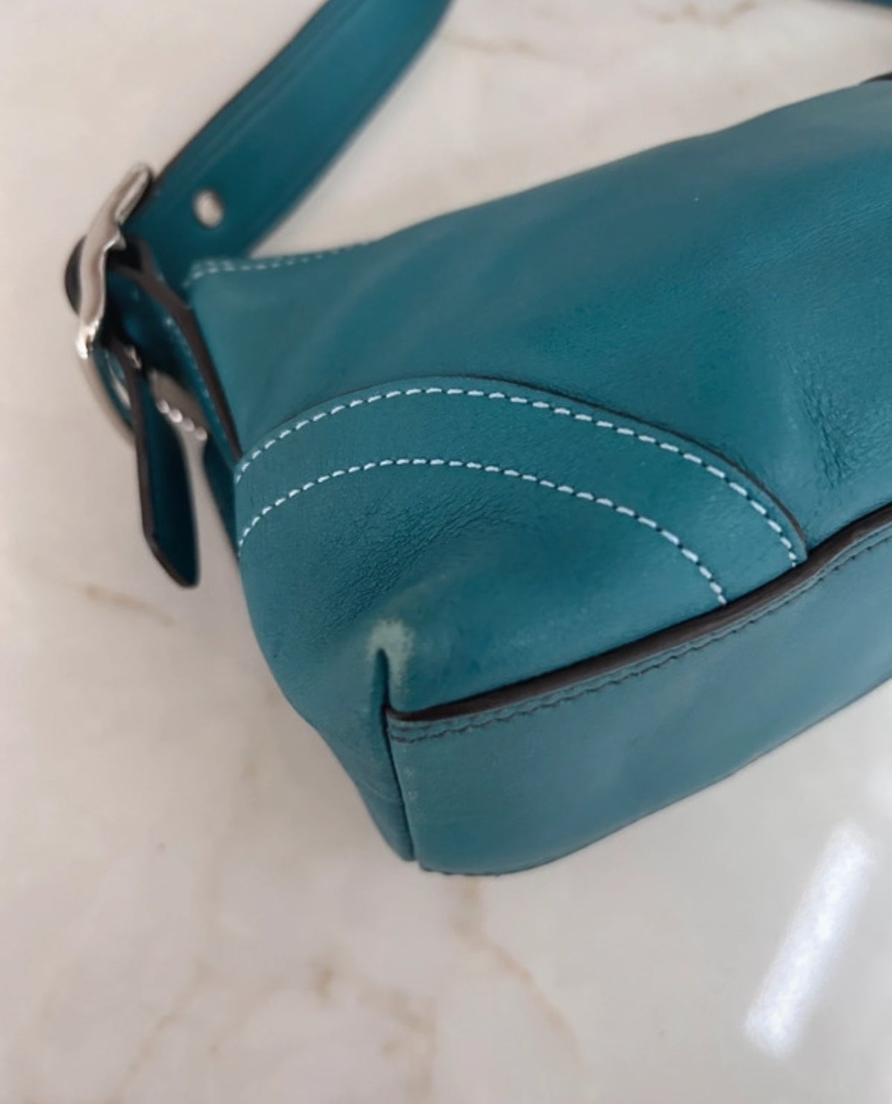 Vintage Coach blue shoulder bag