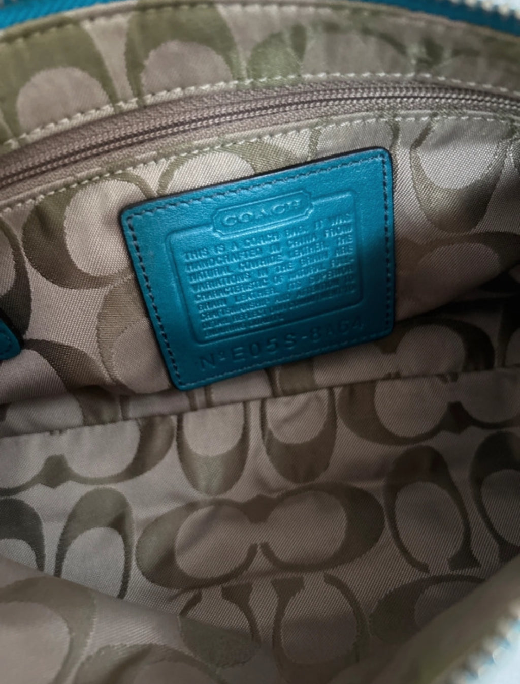 Vintage Coach blue shoulder bag