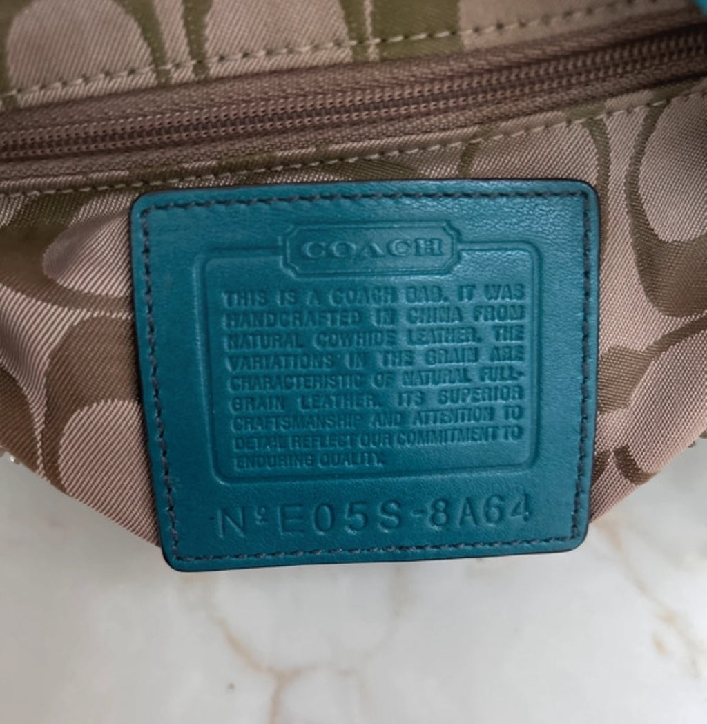 Vintage Coach blue shoulder bag