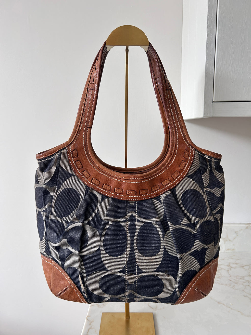 Vintage Coach denim Ergo Hobo shoulder bag