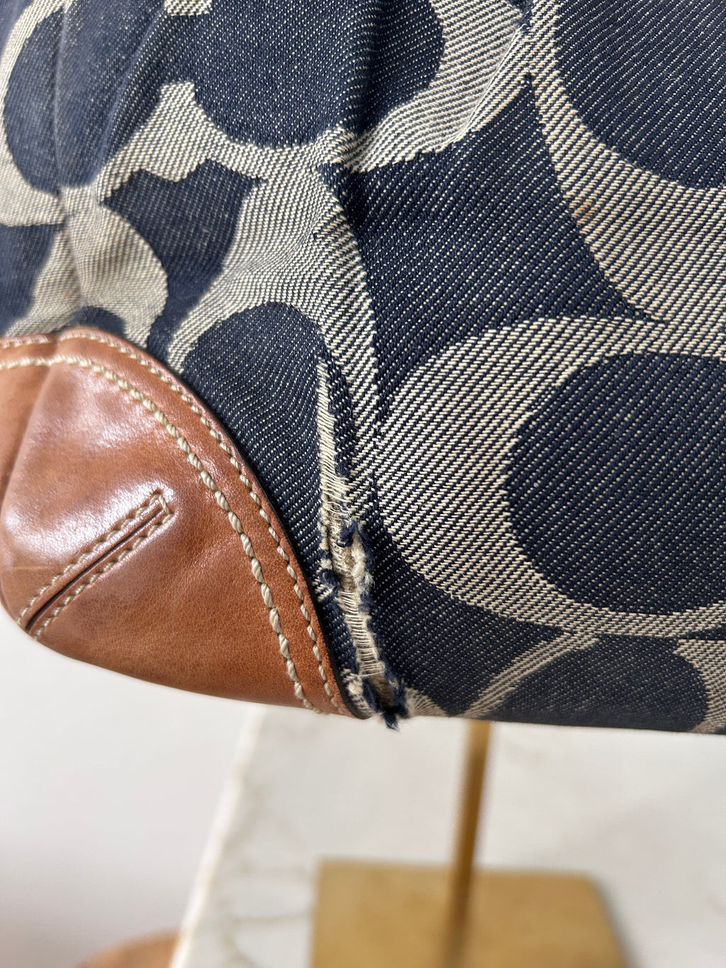 Vintage Coach denim Ergo Hobo shoulder bag