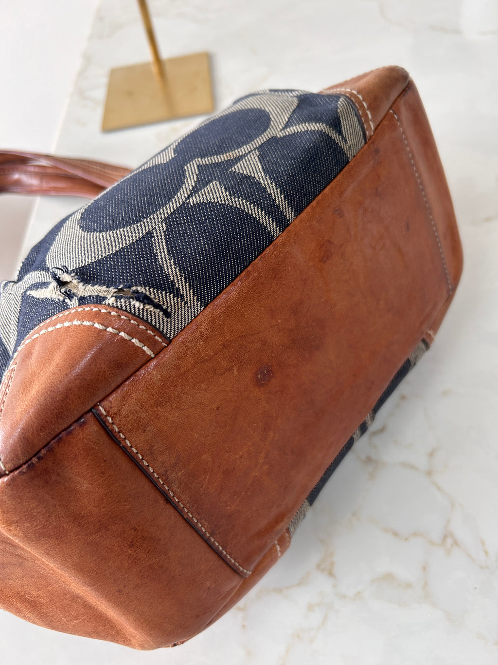 Vintage Coach denim Ergo Hobo shoulder bag