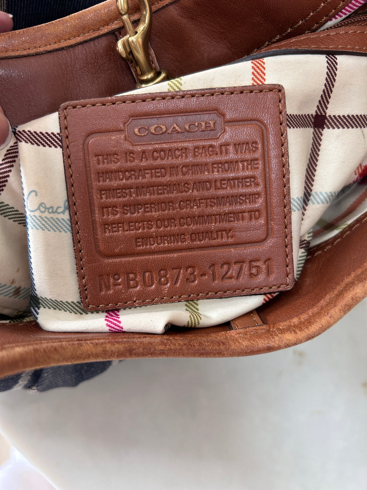 Vintage Coach denim Ergo Hobo shoulder bag