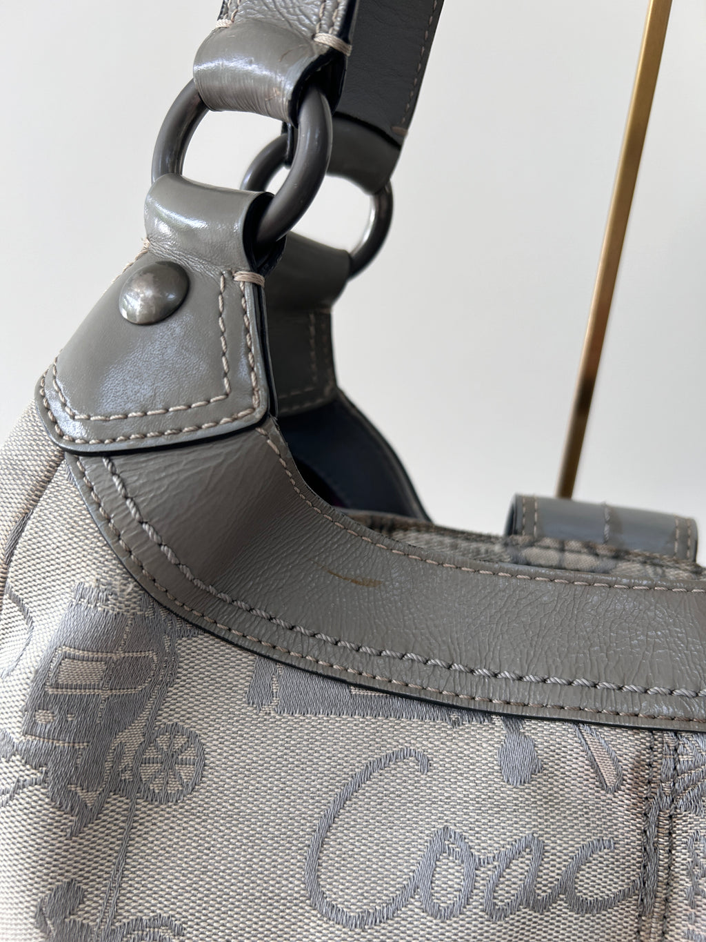 Vintage Coach Soho hobo grey shoulder bag
