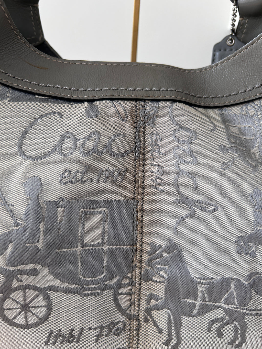 Vintage Coach Soho hobo grey shoulder bag