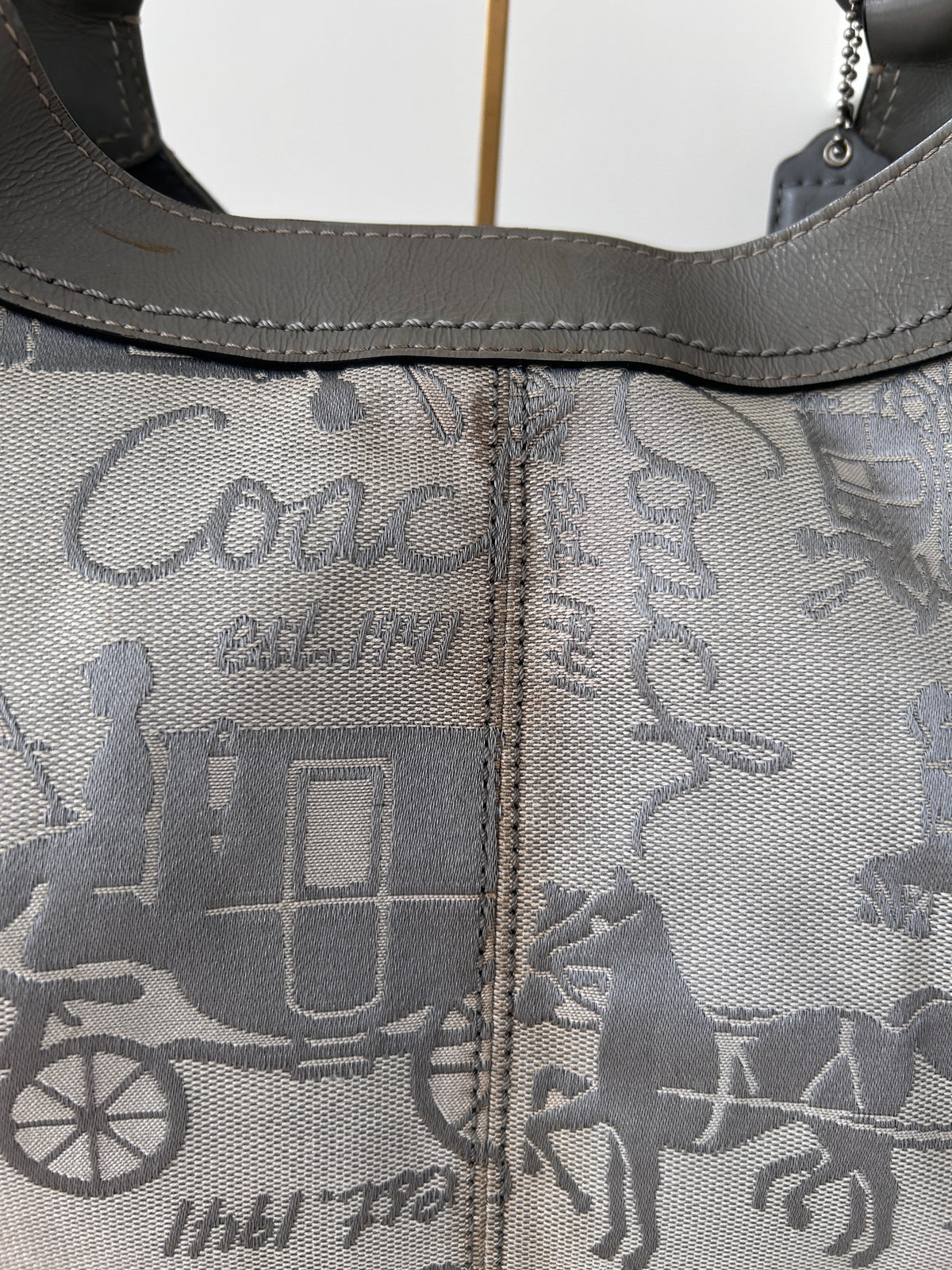 Vintage Coach Soho hobo grey shoulder bag