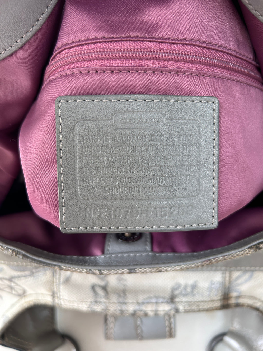 Vintage Coach Soho hobo grey shoulder bag