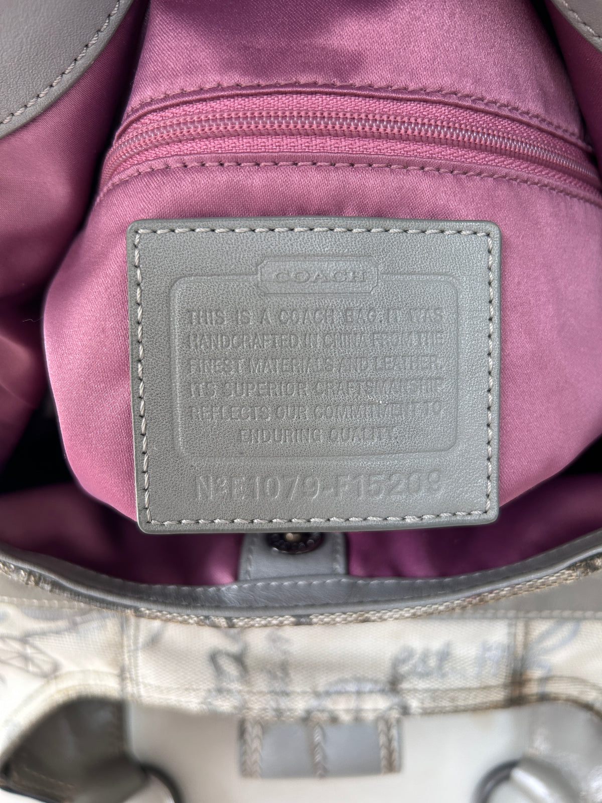 Vintage Coach Soho hobo grey shoulder bag