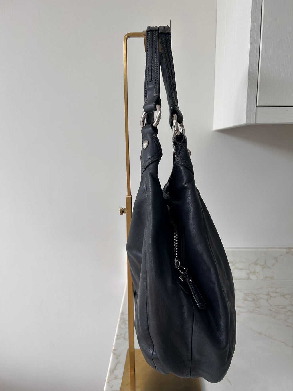 Vintage Coach Soho hobo black leather shoulder bag