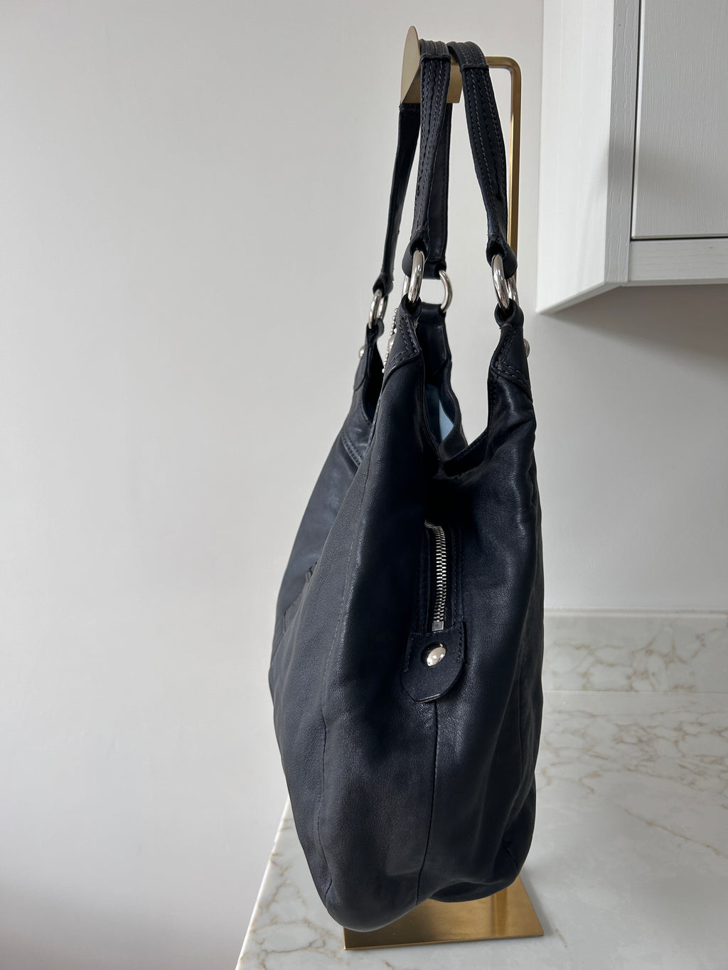 Vintage Coach Soho hobo black leather shoulder bag