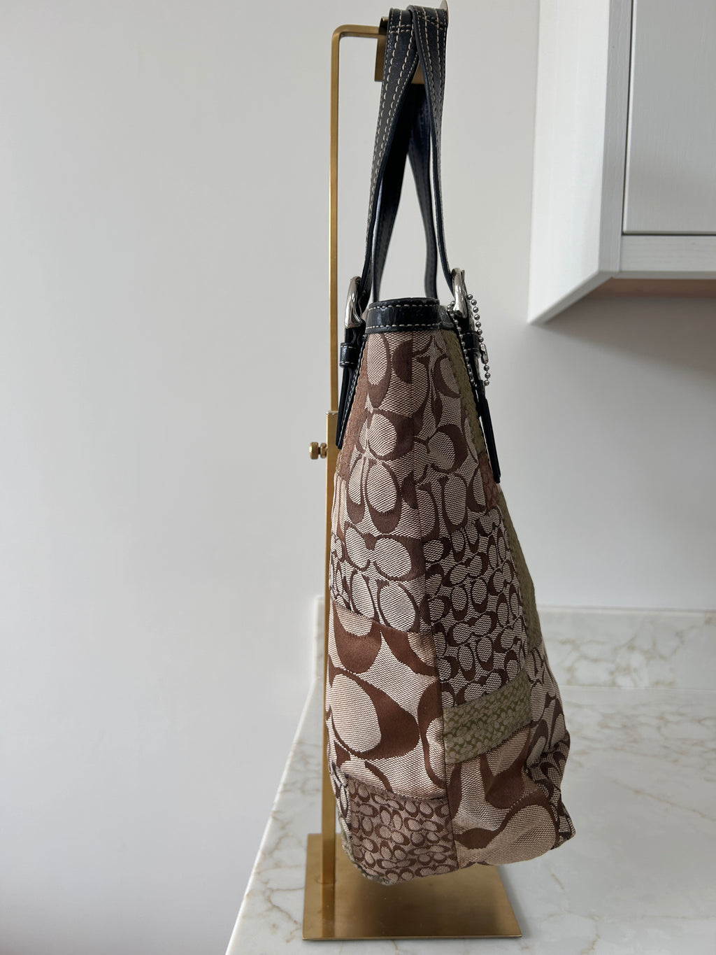 Vintage Coach patchwork shoulder bag