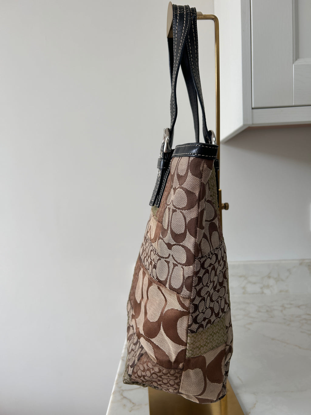 Vintage Coach patchwork shoulder bag