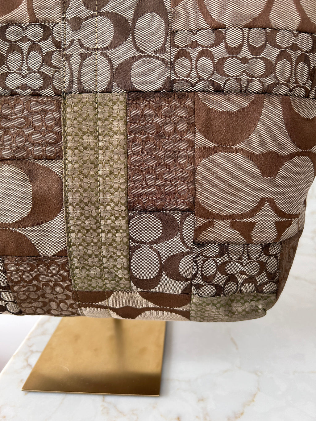 Vintage Coach patchwork shoulder bag
