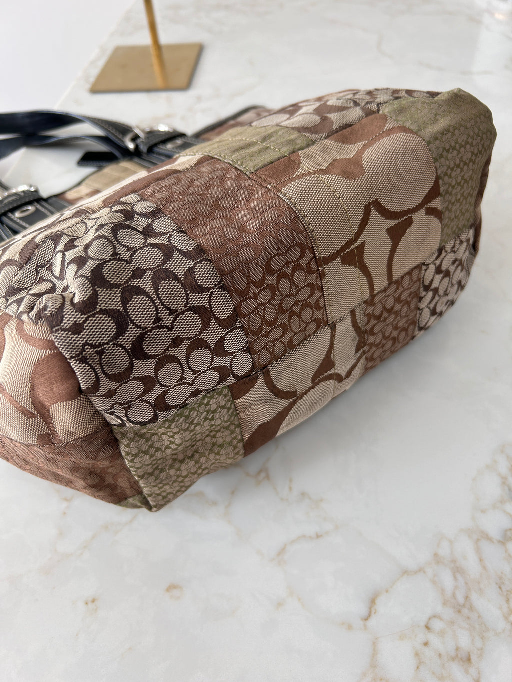 Vintage Coach patchwork shoulder bag