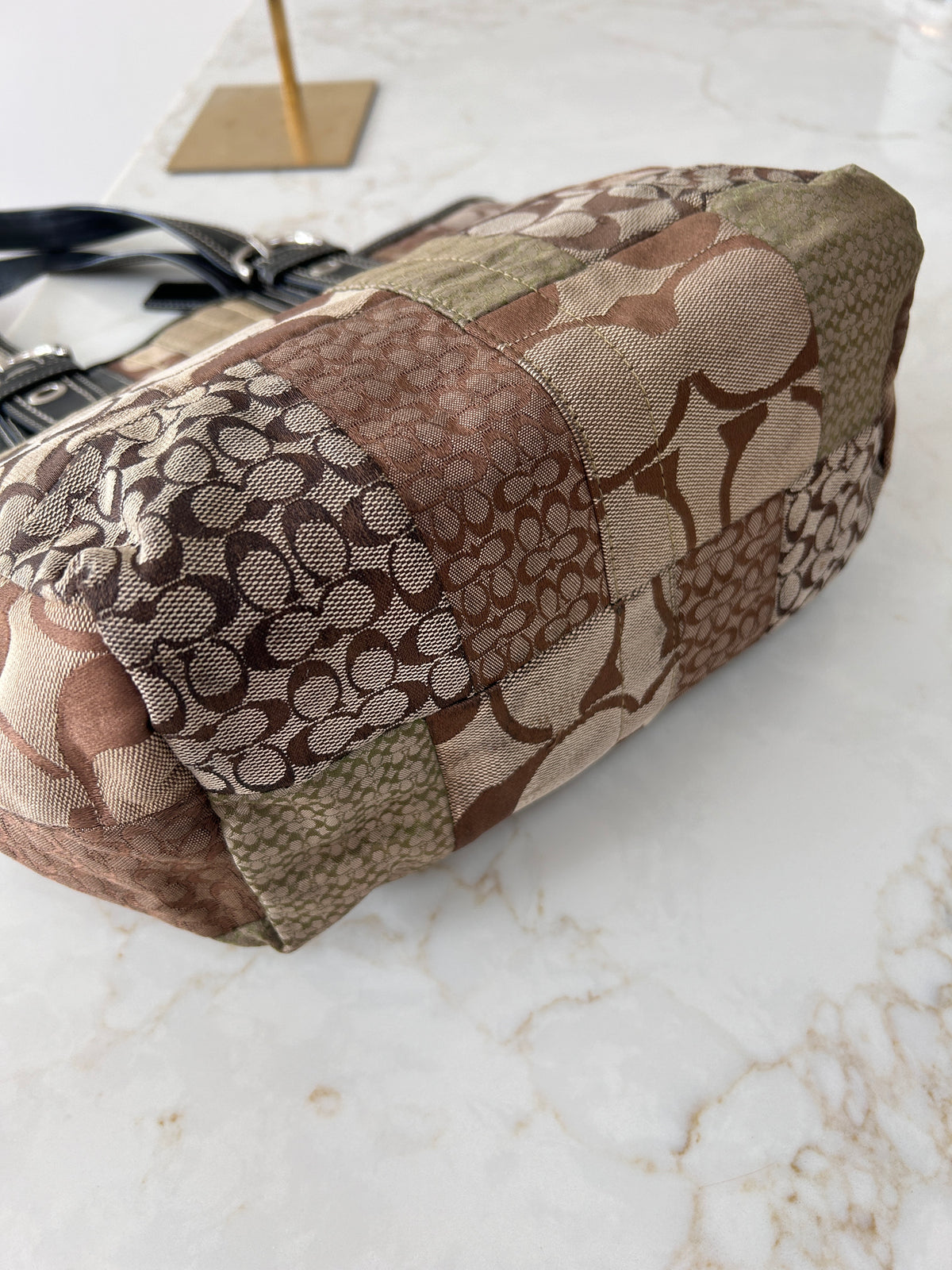 Vintage Coach patchwork shoulder bag