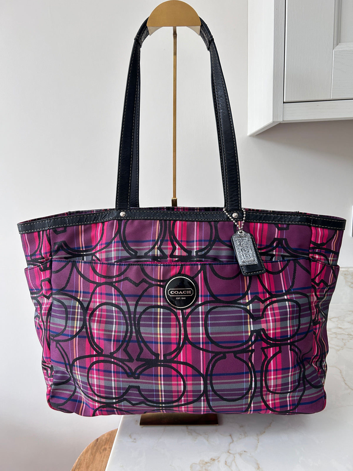 Vintage Coach extra large tote shoulder bag