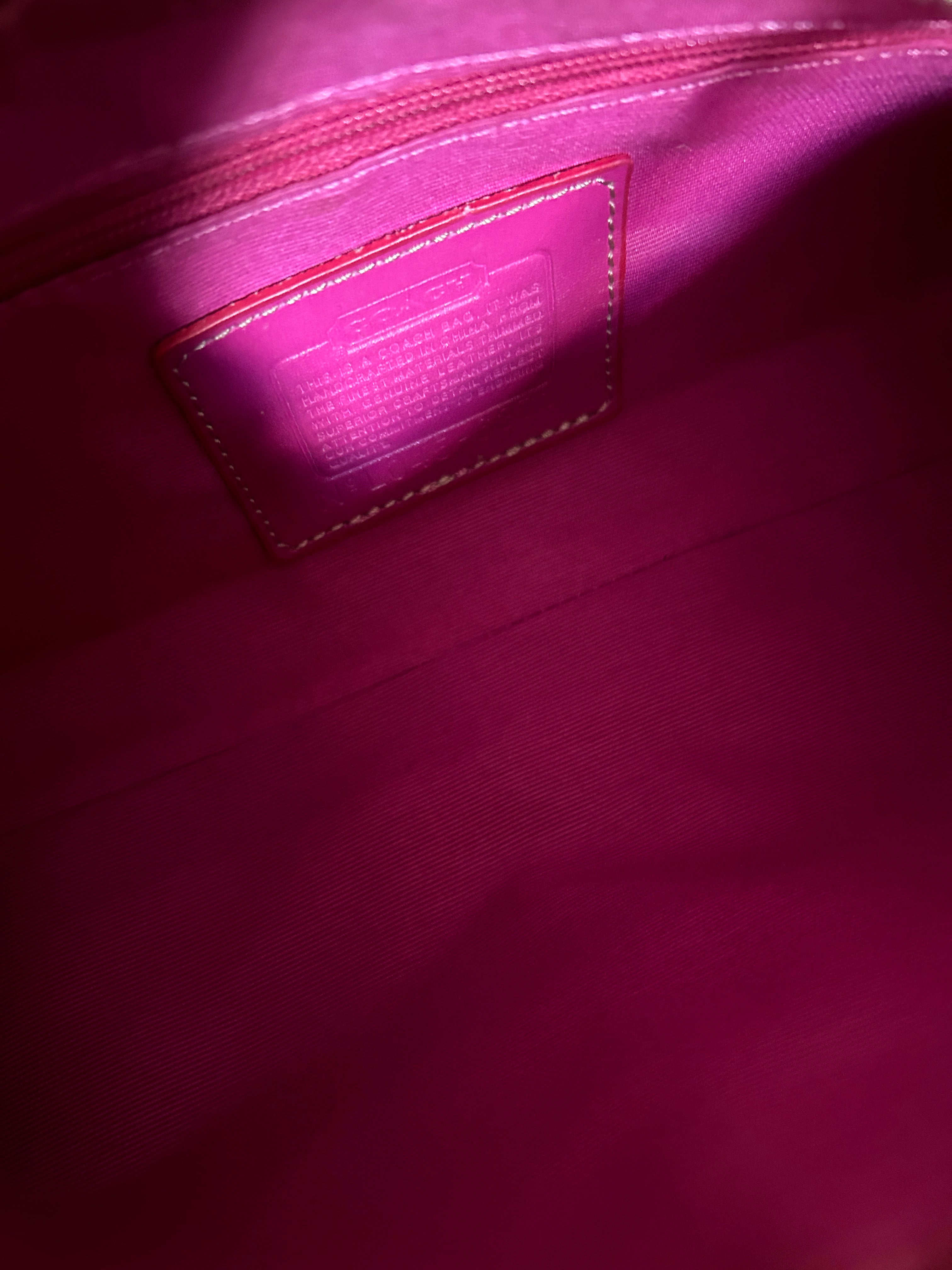 Vintage Coach pink baguette shoulder bag