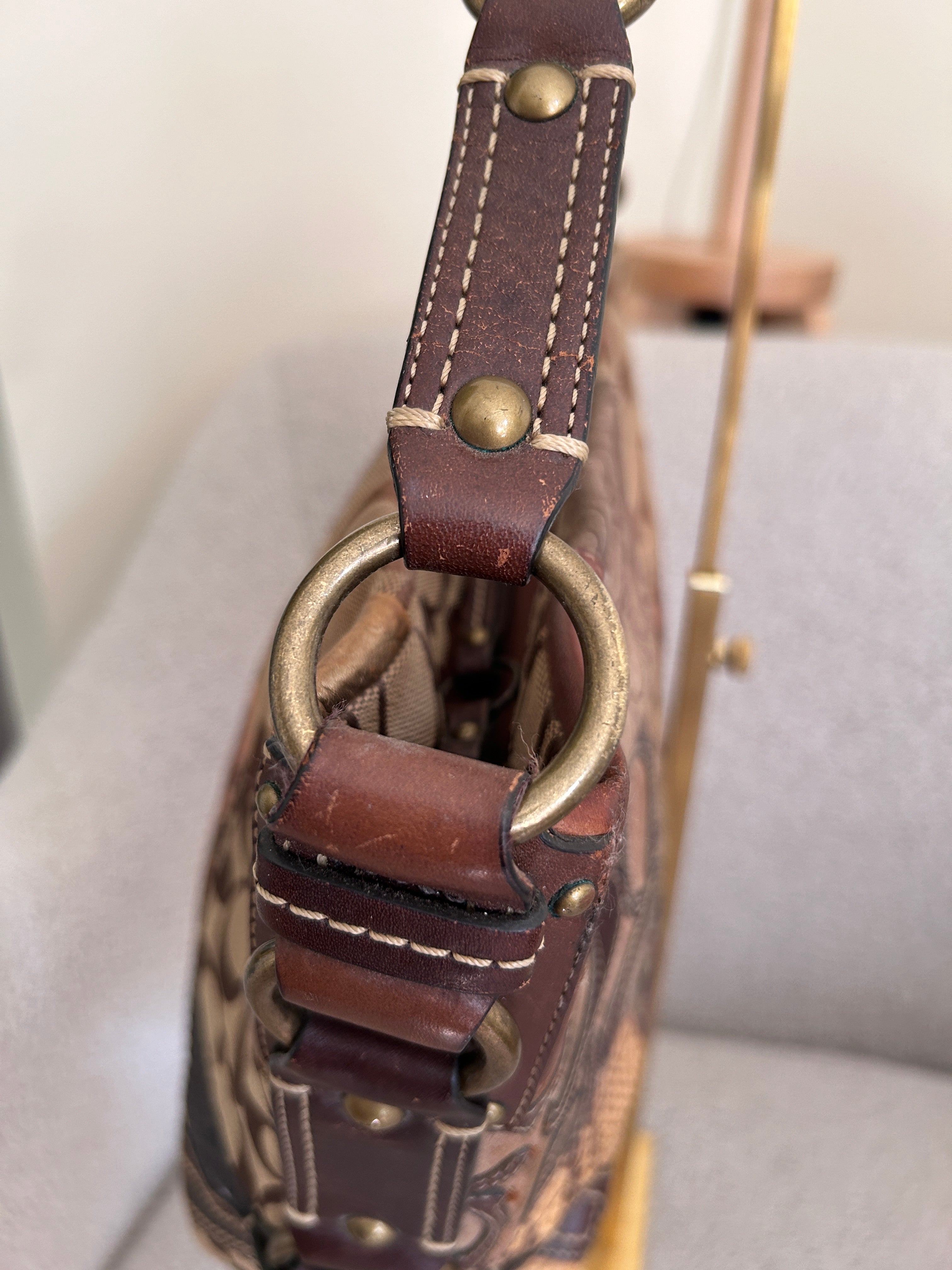 Vintage Coach patchwork shoulder bag
