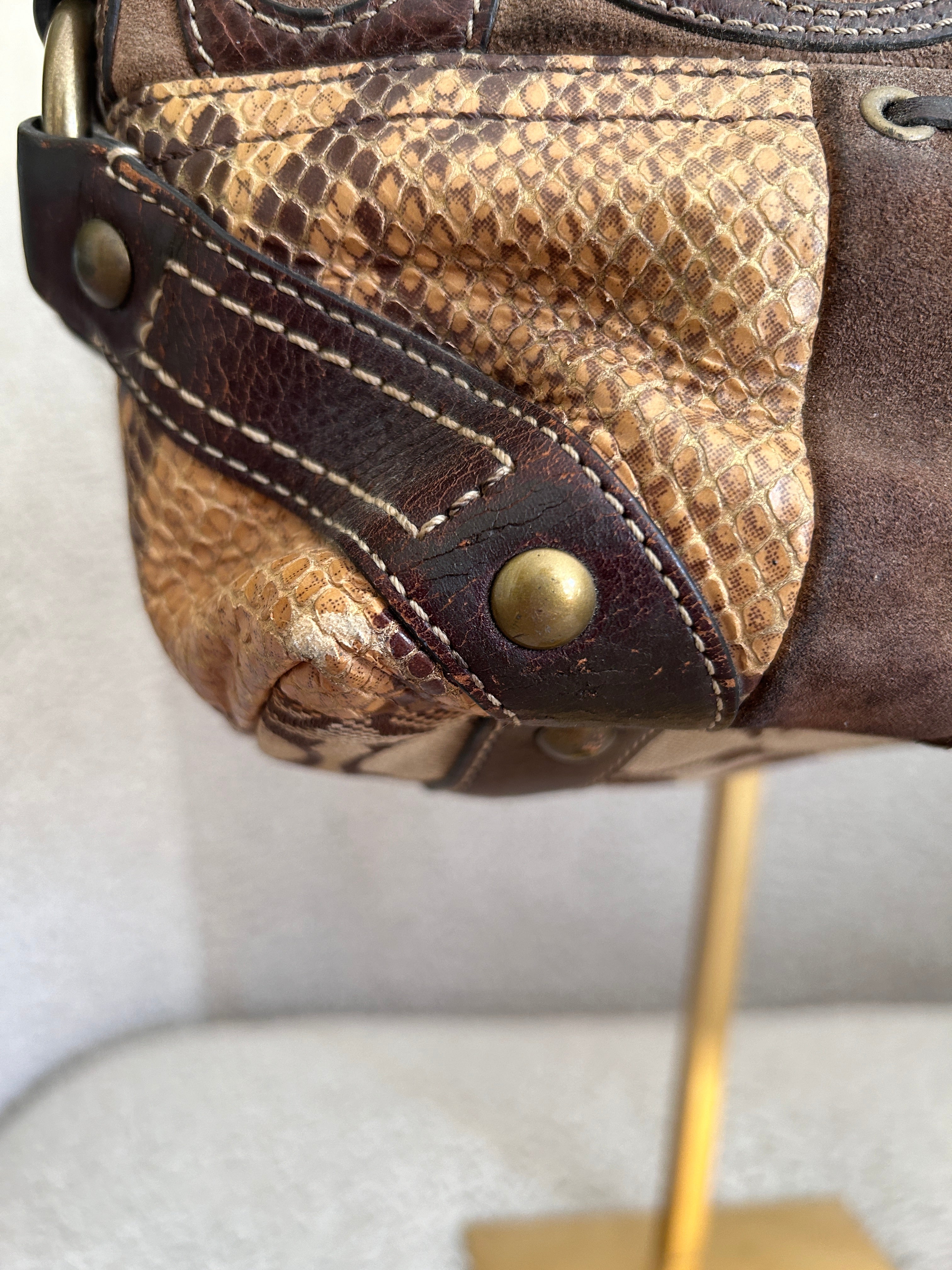 Vintage Coach patchwork shoulder bag
