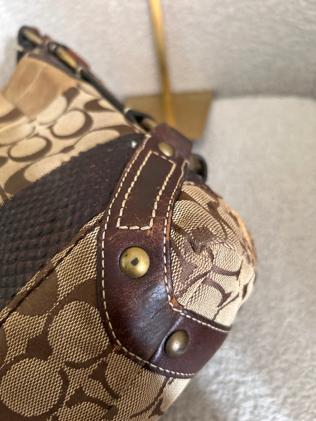 Vintage Coach patchwork shoulder bag