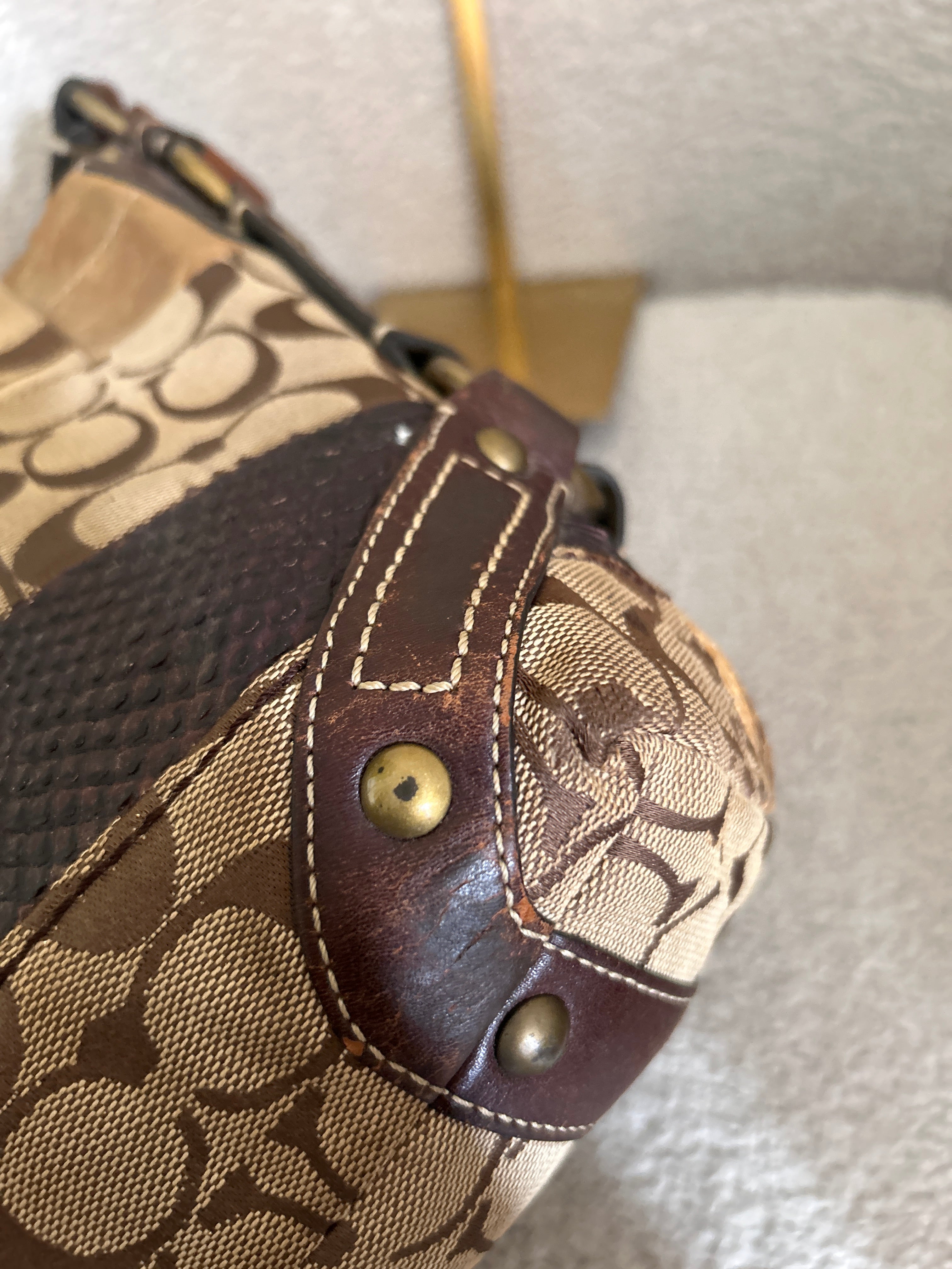 Vintage Coach patchwork shoulder bag