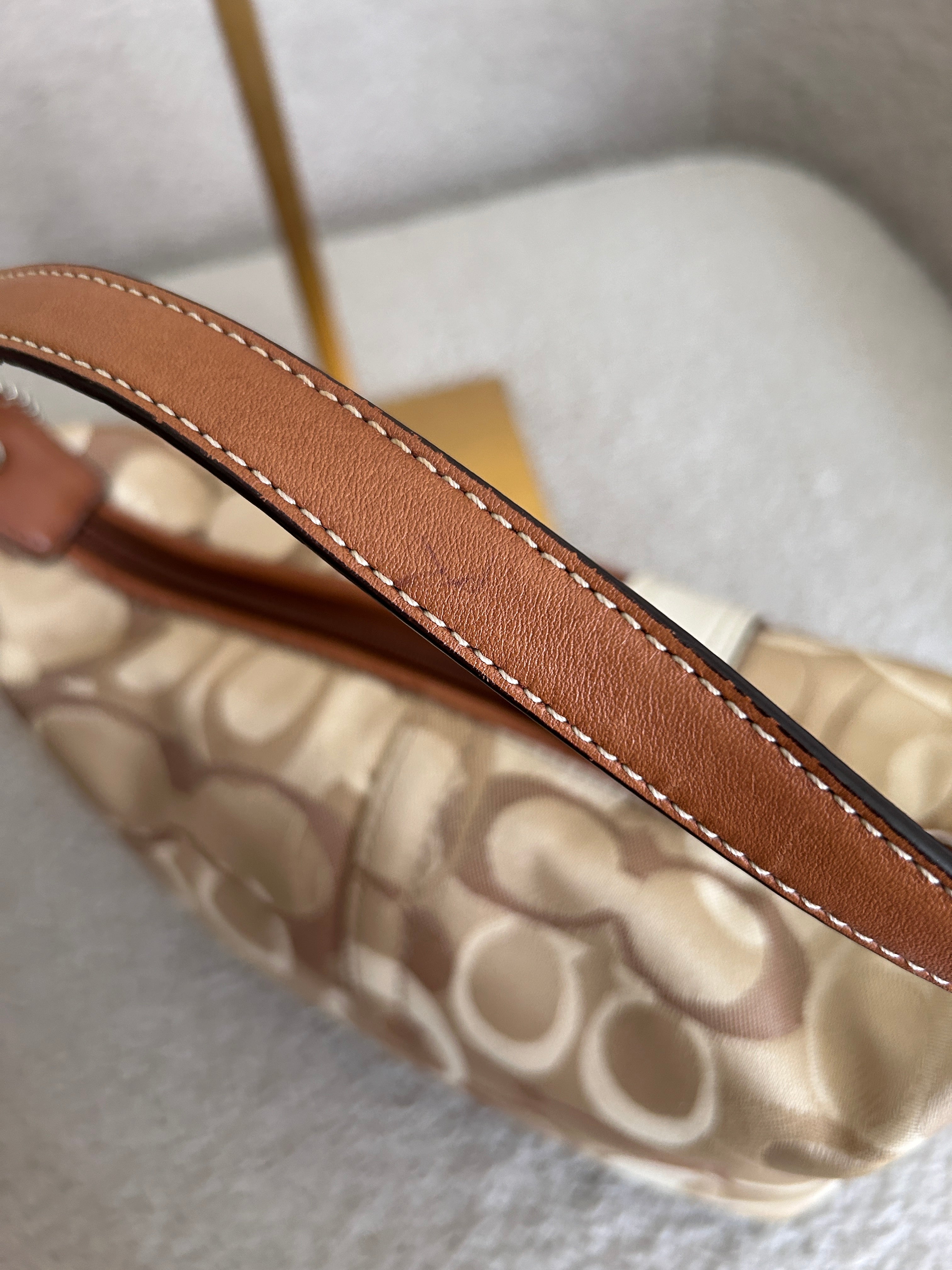 Vintage Coach optic monogram handbag