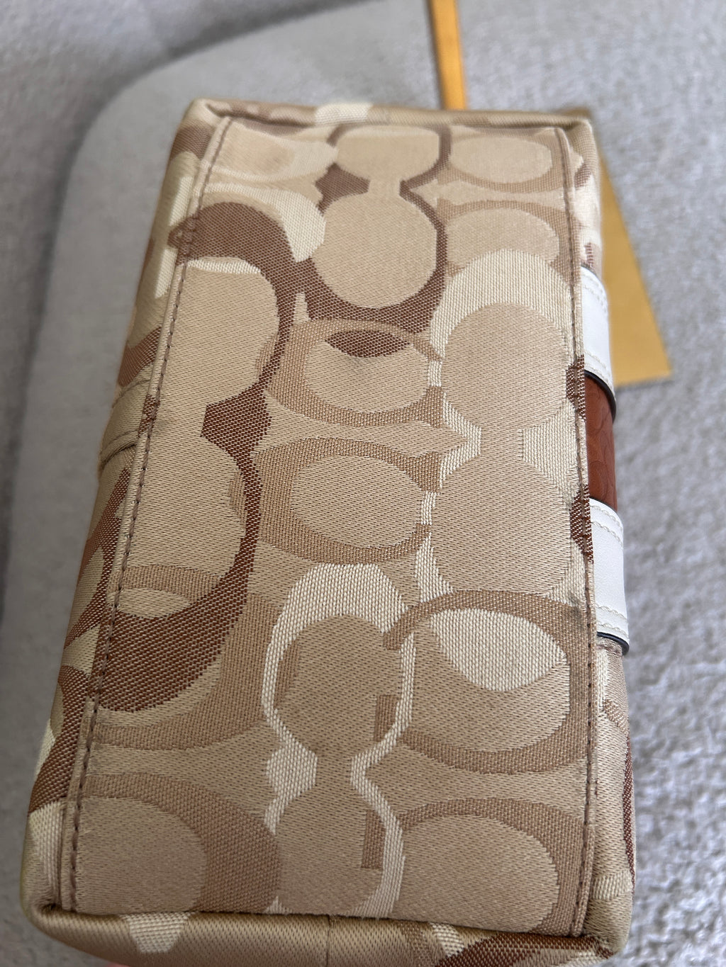 Vintage Coach optic monogram handbag
