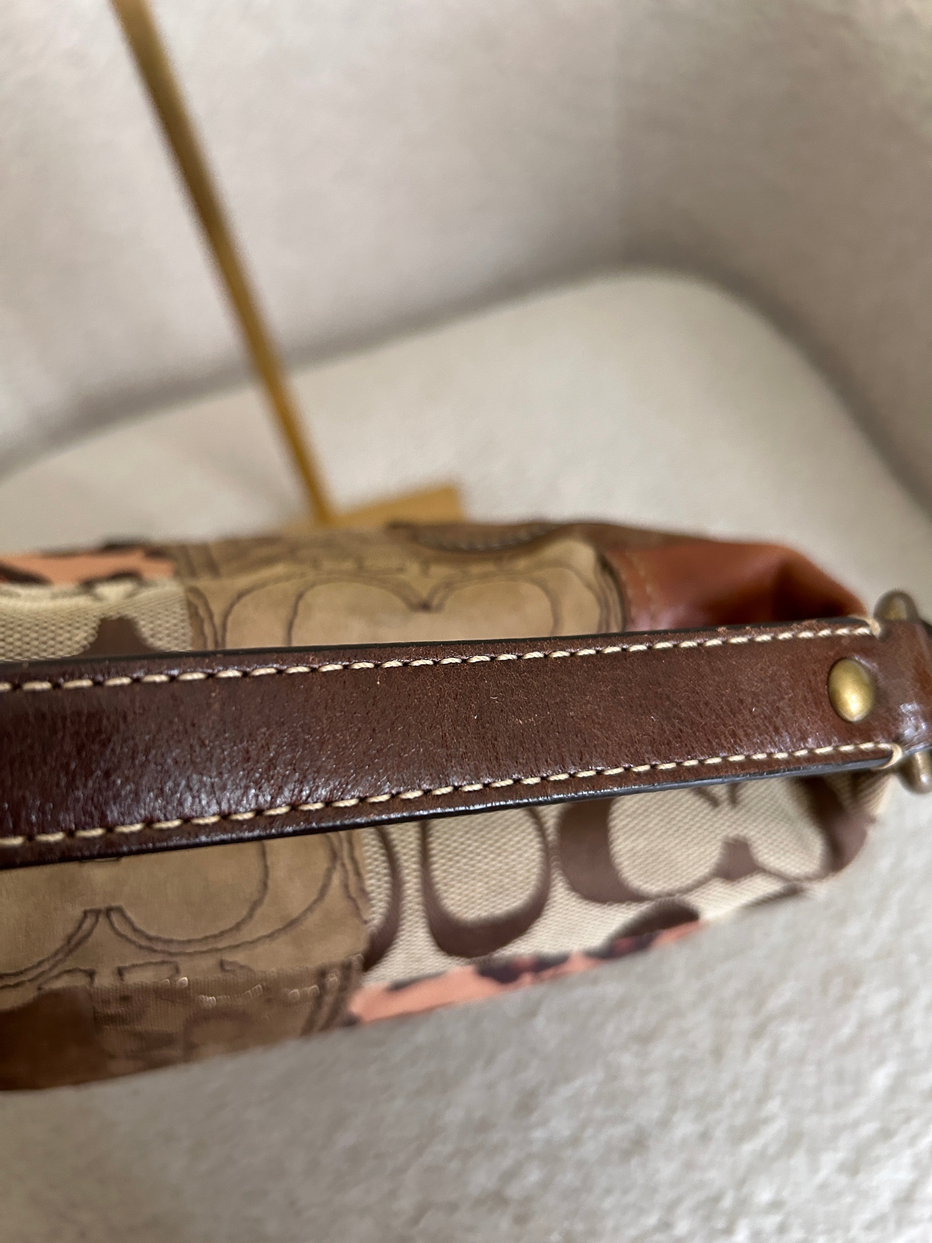 Vintage Coach mini patchwork handbag