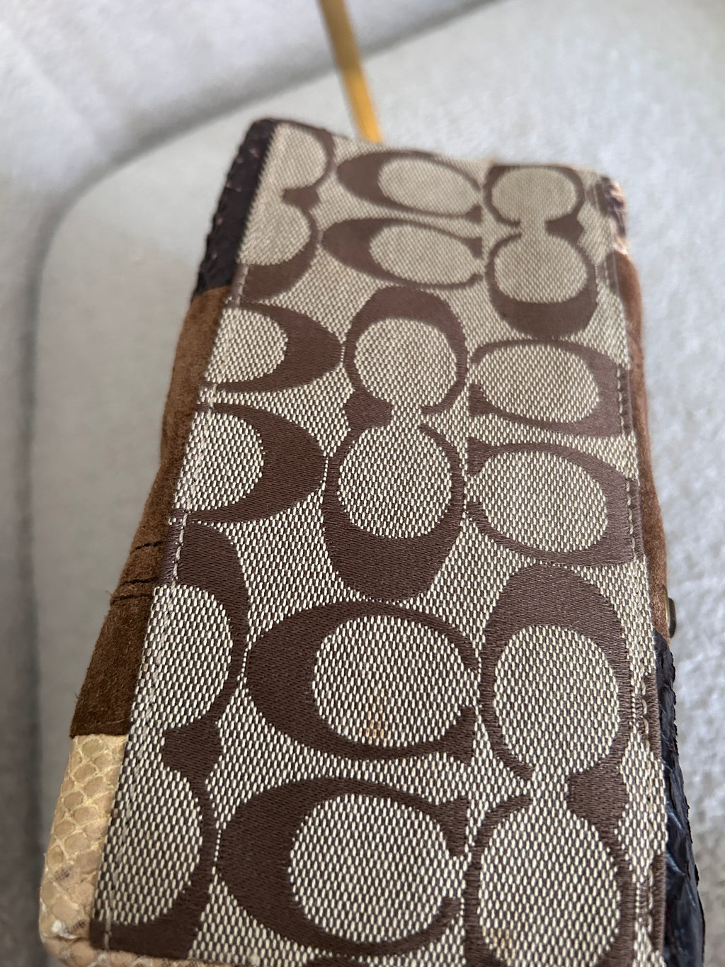 Vintage Coach mini patchwork handbag