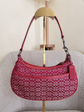 Vintage Coach red monogram shoulder bag
