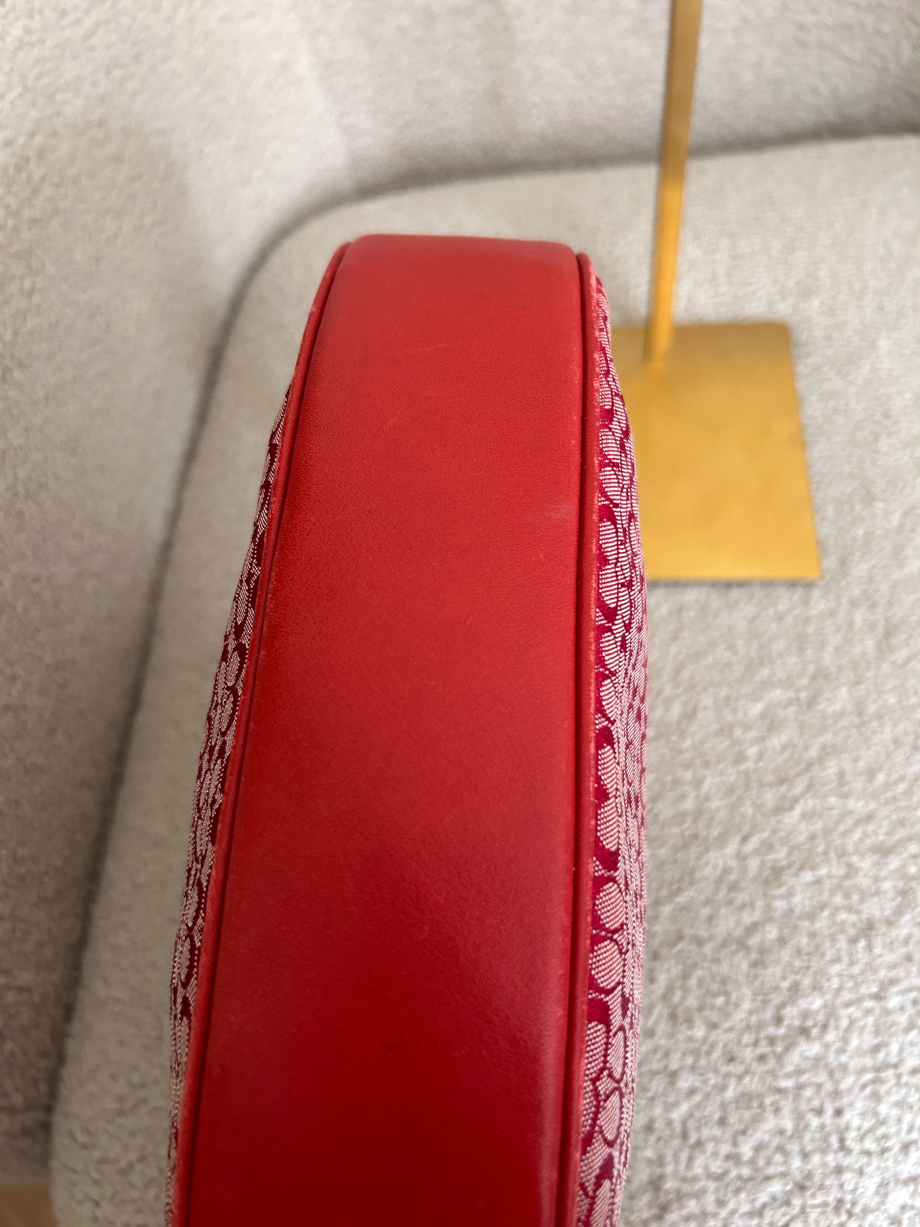 Vintage Coach red monogram shoulder bag