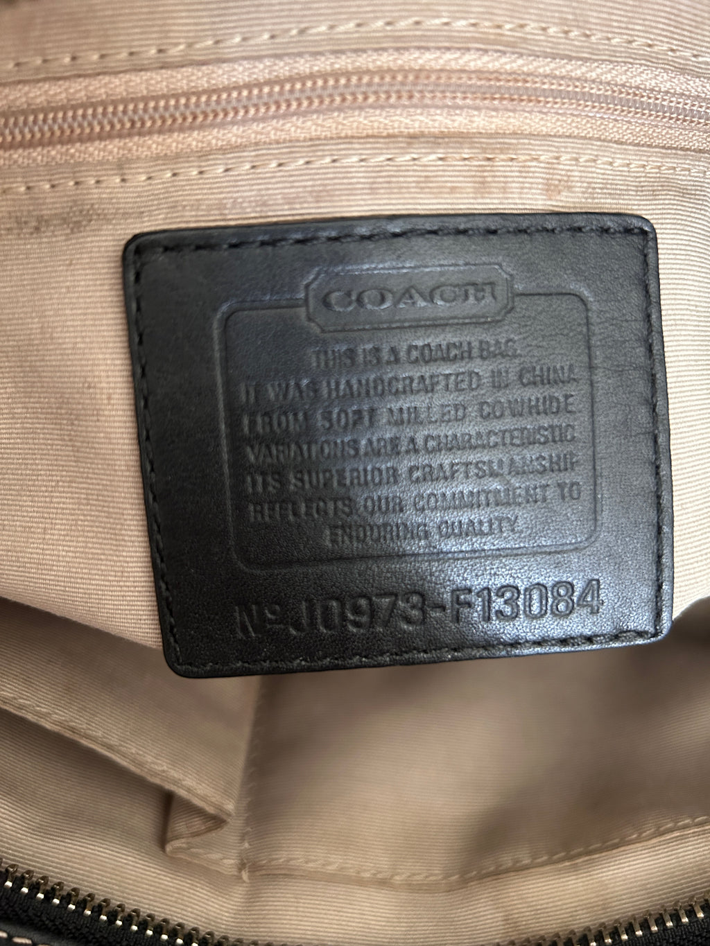 Vintage Coach Hampton black leather shoulder bag