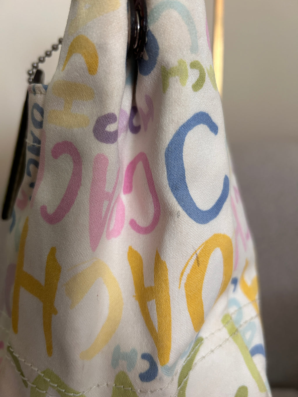 Vintage Coach pastel shoulder bag