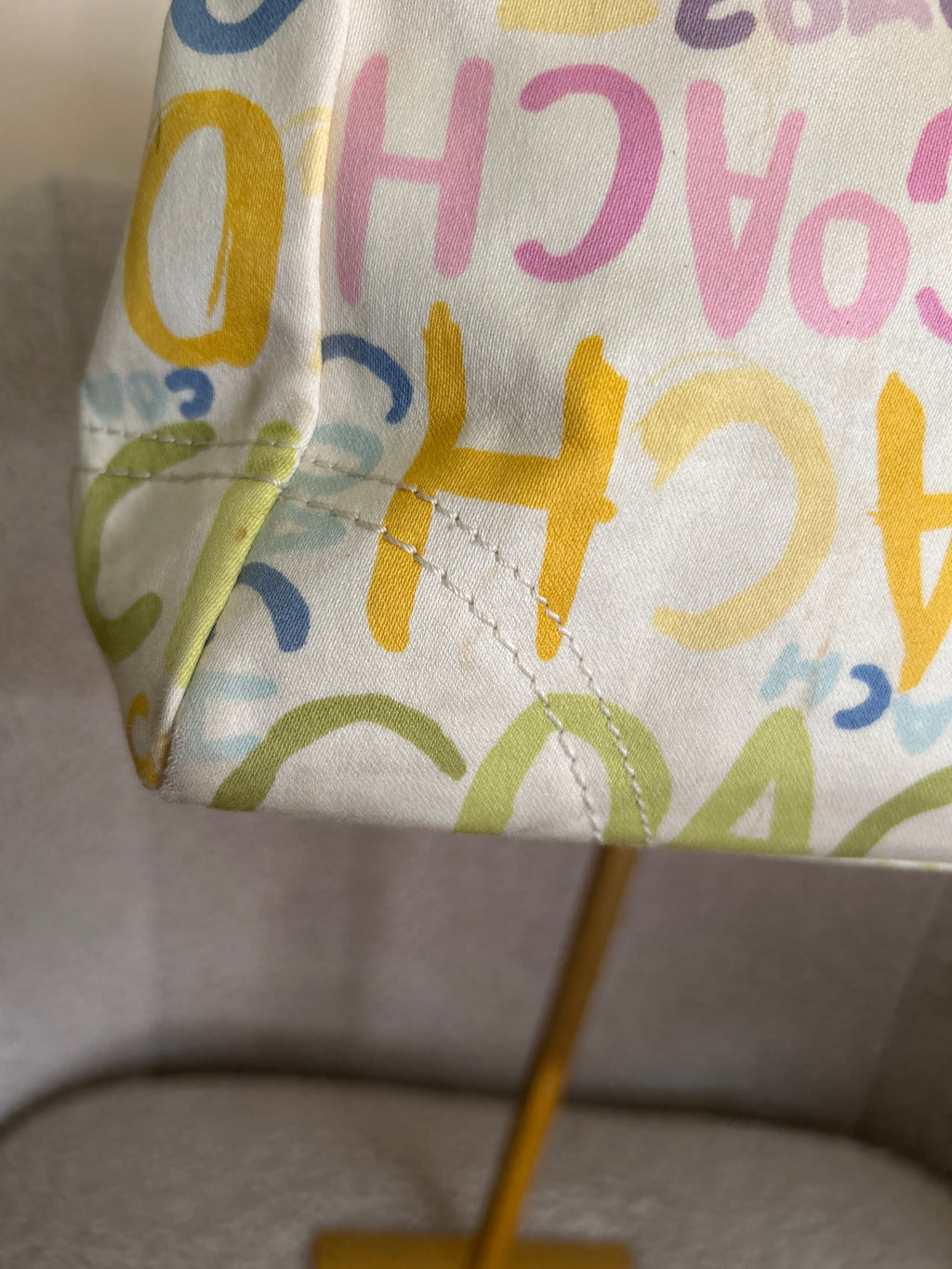 Vintage Coach pastel shoulder bag