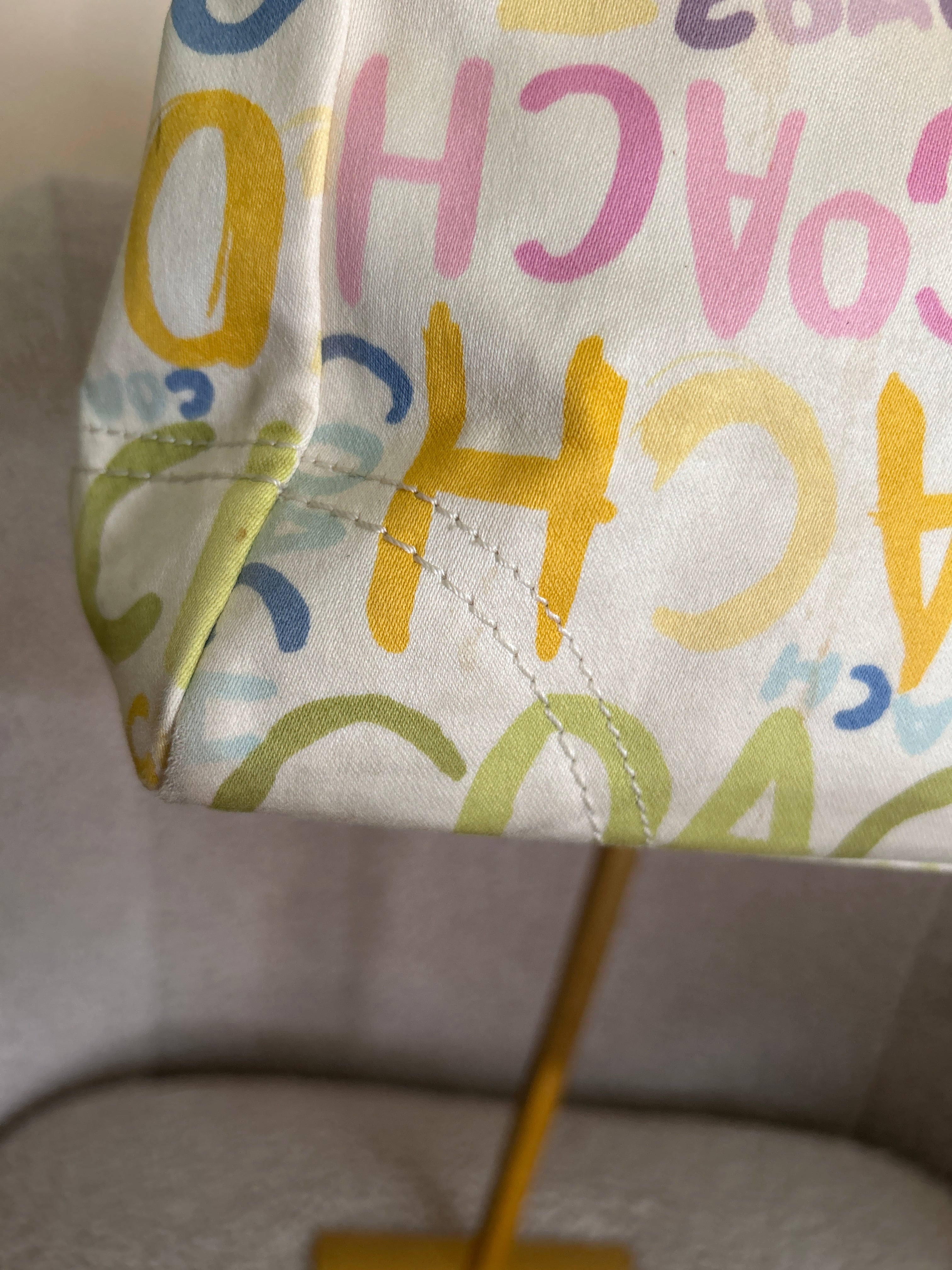 Vintage Coach pastel shoulder bag